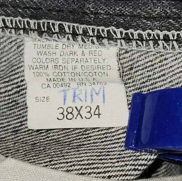 Vintage 90s Lee riders black ice acid wash jeans. 38x34. Union made USA - Picture 8 of 8